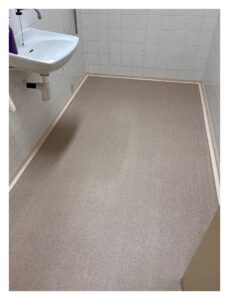 Renovace podkladu a pokládka PVC krytiny v zázemí Rychvaldské lékárny SANO.