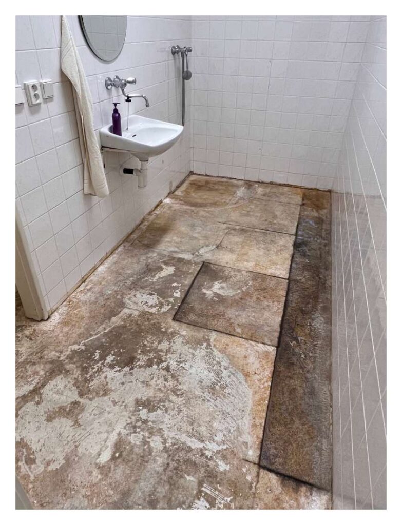 Renovace podkladu a pokládka PVC krytiny v zázemí Rychvaldské lékárny SANO.
