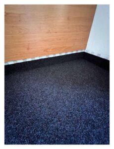 Renovace podkladu a pokládka koberce v kině K3 Bohumín.