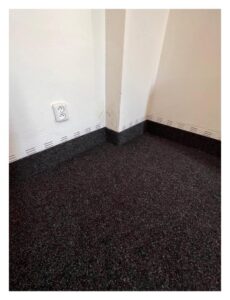 Renovace podkladu a pokládka koberce v kině K3 Bohumín.